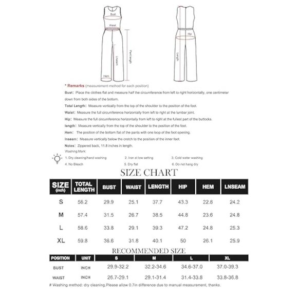 Nlife Tank Top Sleeveless Flare Jumpsuit with Pockets In‎ Black - Size XL - Picture 5 of 8